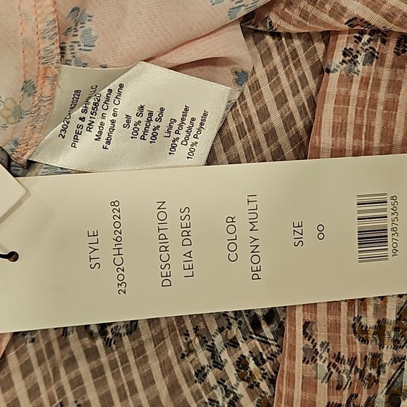 💕VERONICA BEARD💕 Leia Dress ~ Peony Multi-Color Paisley Print 00 NWT - Picture 16 of 16
